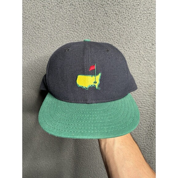 2001 Augusta National Members Fitted Hat Sz 7 3/8 New Era 5950 Green Bill/ Navy - Picture 1 of 12
